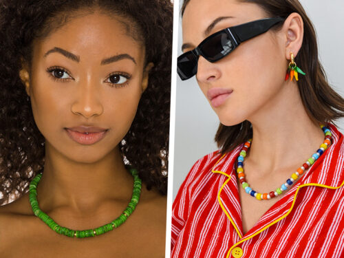 Collana con perline colorate - L292 - - Style Makers