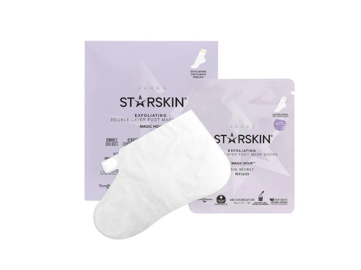 Starskin Magic Hour Exfoliating Double-Layer Foot Mask Socksme