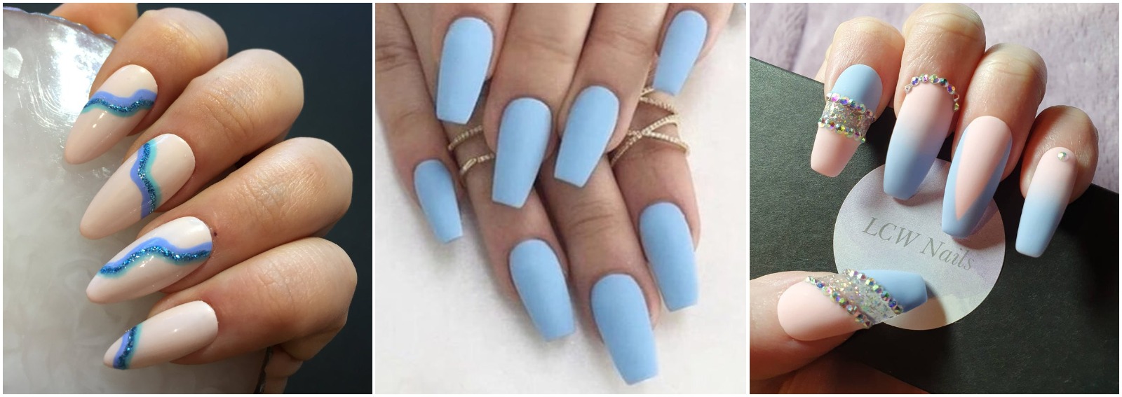 Unghie indaco nail art azzurro polvere primavera estate 2021 cover desktop