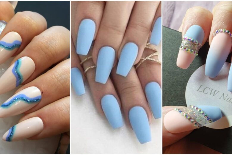 Unghie indaco: le nail art azzurro polvere da provare adesso