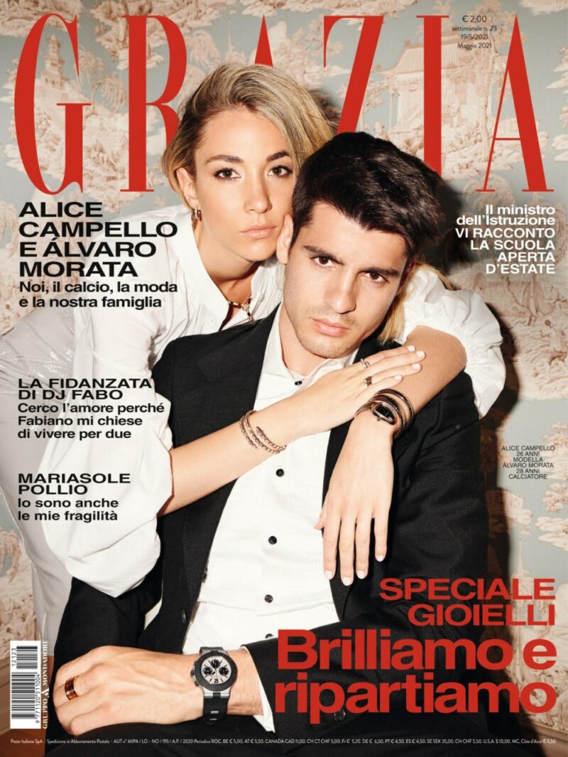 Grazia è in edicola con Álvaro Morata e Alice Campello