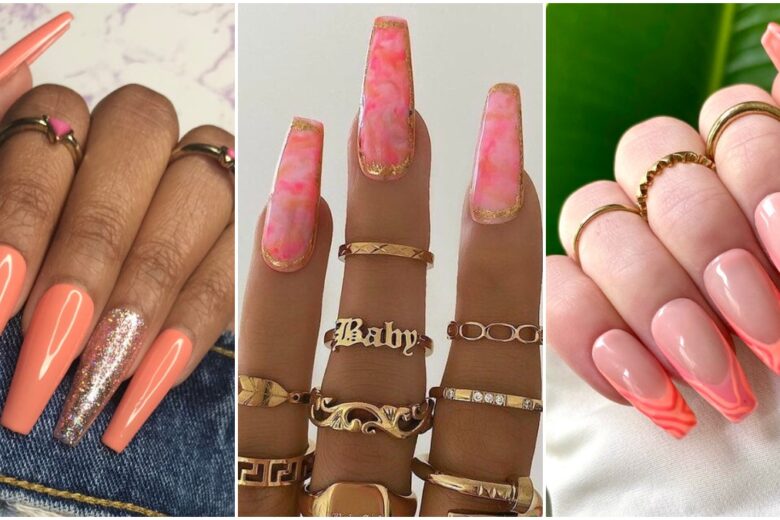 Unghie pesca 2021: pastello, fluo e corallo per le nail art più originali