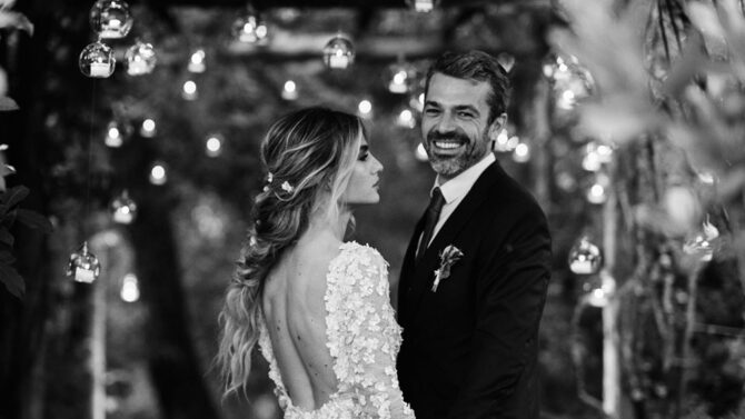 Luca Argentero e Crisitna Marino sposi in Giorgio Armani