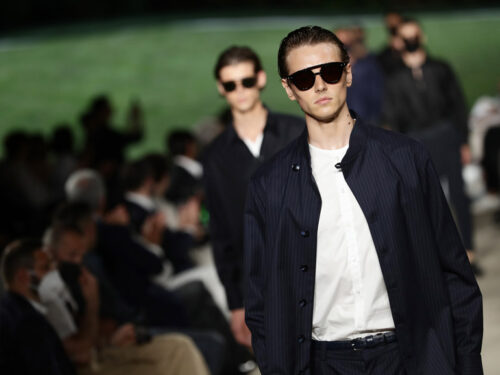 GIORGIO ARMANI sfilata uomo P/E 22 MODA MILANO FASHION WEEK