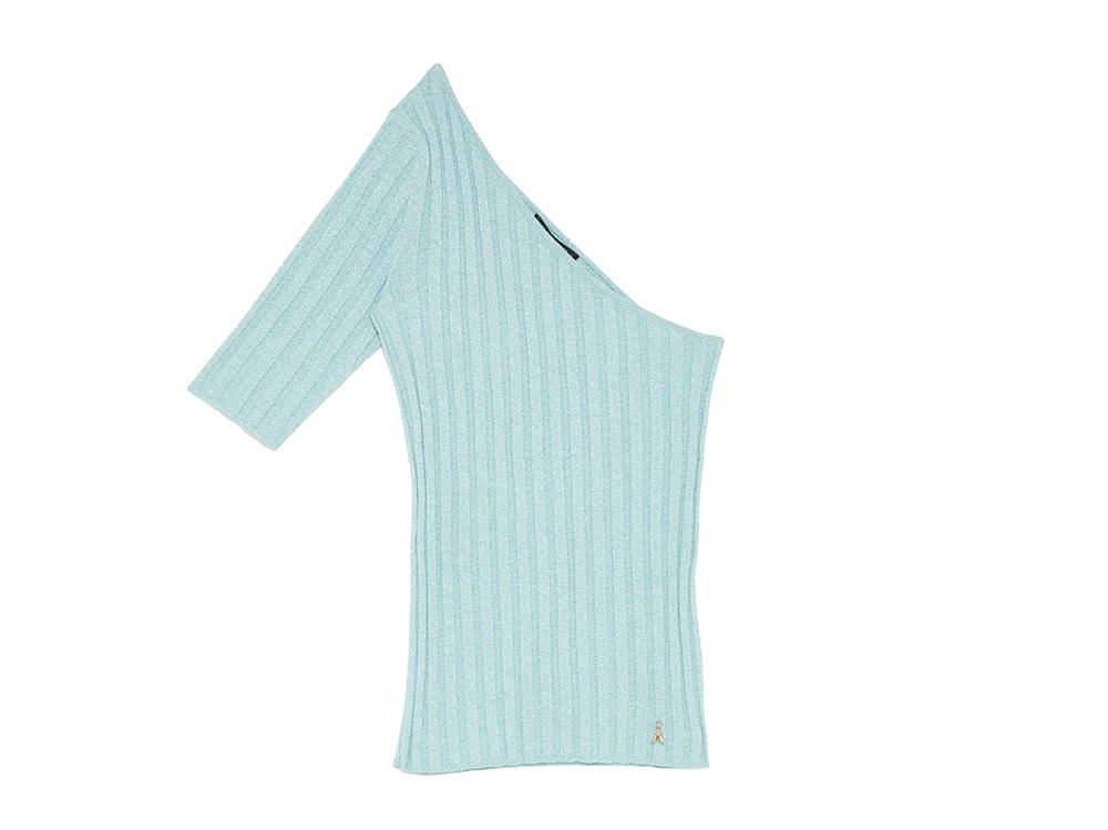 patrizia-pepe-maglia-monospalla-celeste-cielo