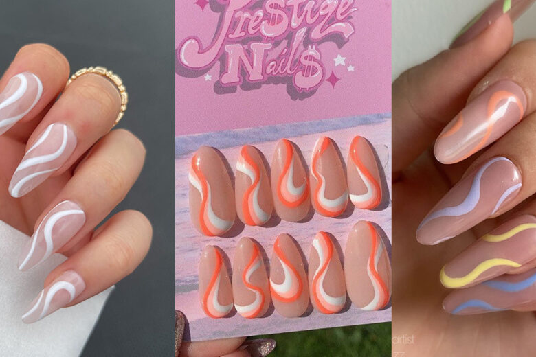Swirl nail art: le linee curve che decorano le unghie dell’estate