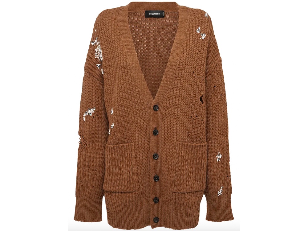 Cardigan in maglia di lana_Dsquared2
