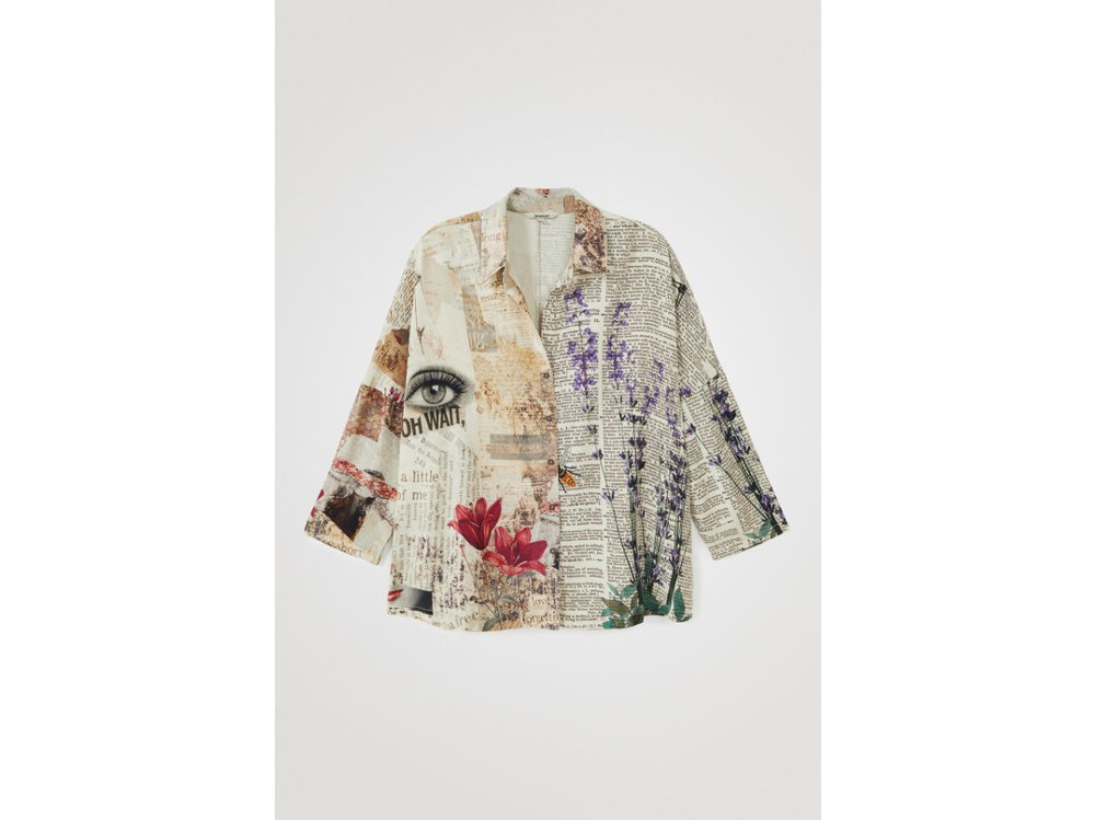 DESIGUAL CAMICIA OVERSIZE LETTERING