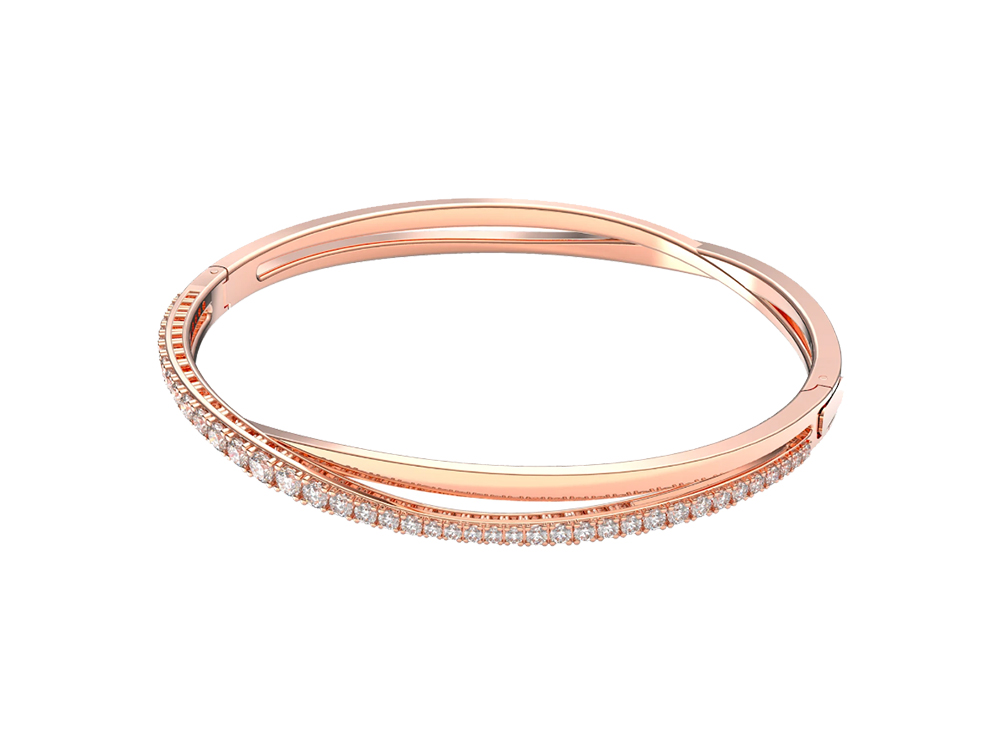 SWAROVSKI-Braccialetto-Twist-placcato-oro-rosa