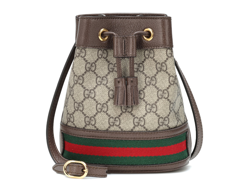 gucci- Secchiello Ophidia Mini in tessuto GG Supreme-mytheresa