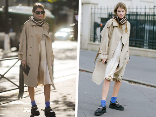 Mocassini con calze corte e colorate? Provate questo look!