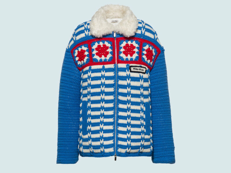 giacca crochet in lana MIU MIU MOUNTAIN CLUB