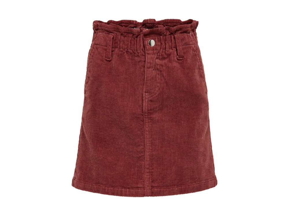 only minigonna con bottoni frontali in corduroy rosa