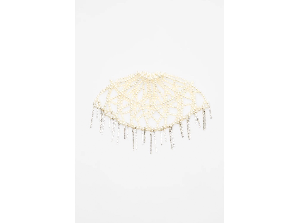 Copricapo in perle e cristalli, Zara.