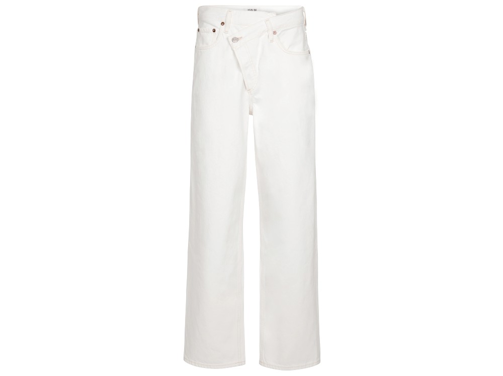 agolde su mytheresa jeans bianchi regular criss cross
