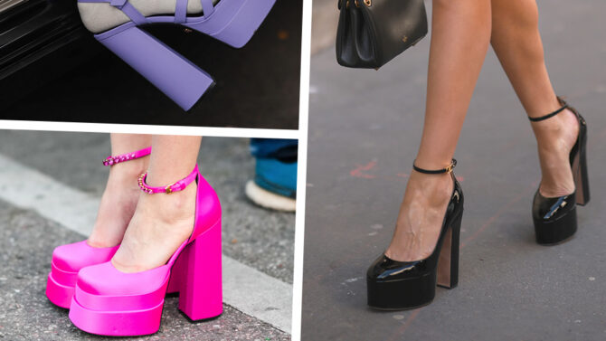 Scarpe con platform e plateau: i modelli della primavera 2022