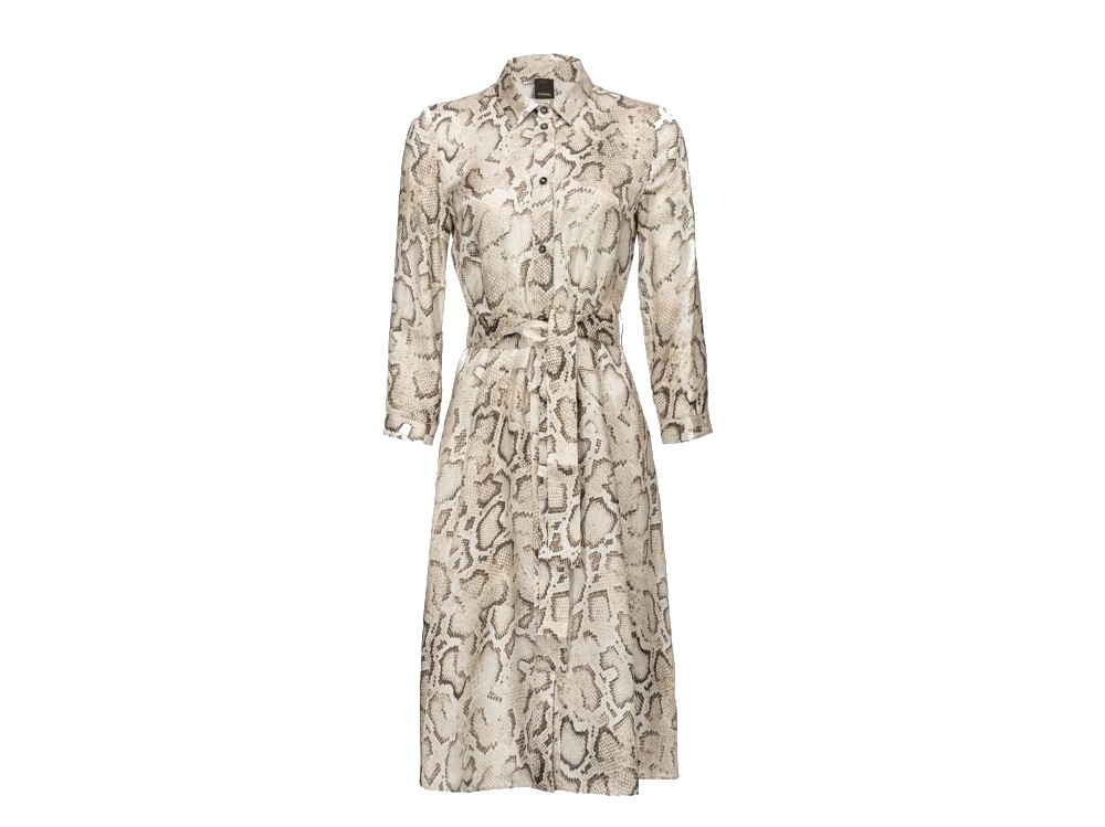 Pinko abito chemisier in twill di viscosa