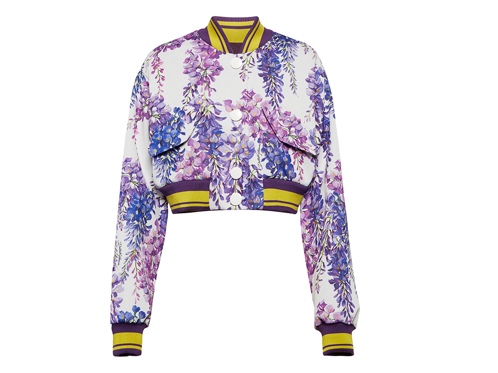 bomber cropped a fantasia dolce e gabbana su mytheresa