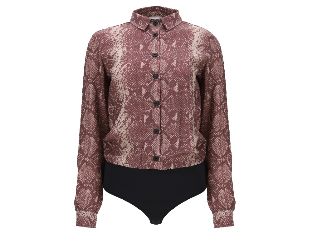 freddy body a camicia stampa rettile