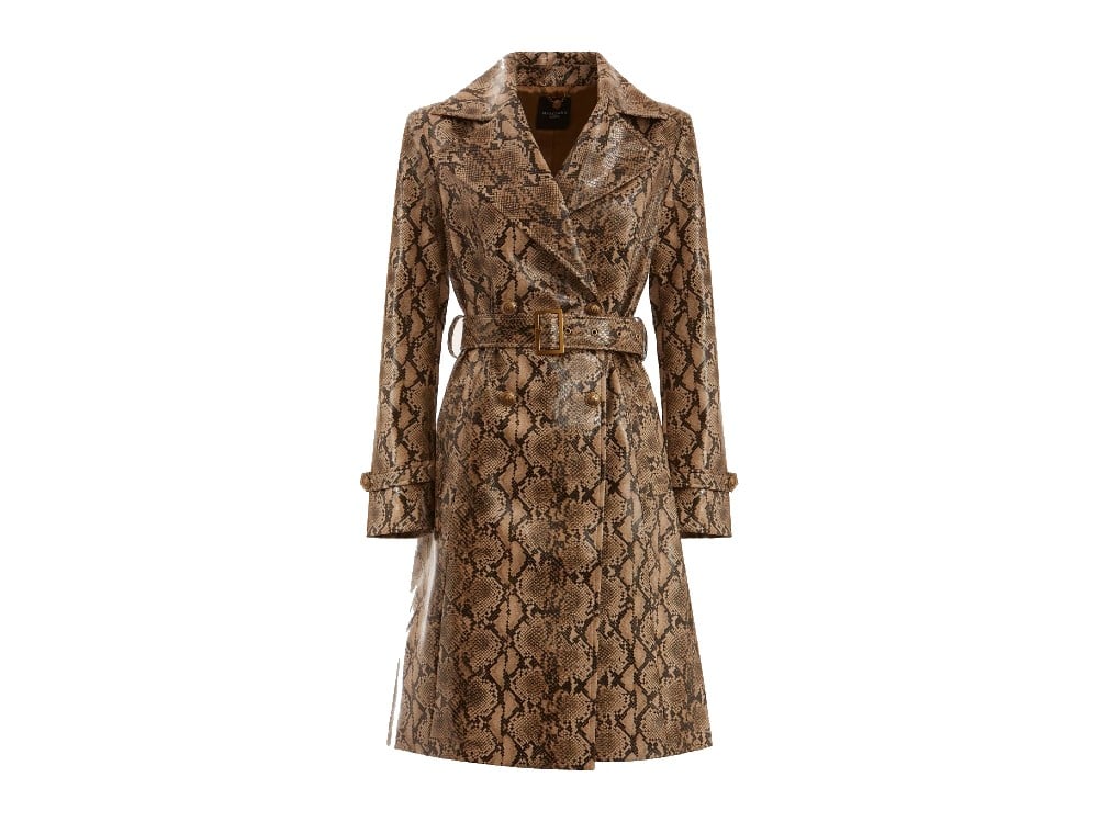 guess by marciano trench stampa pitone