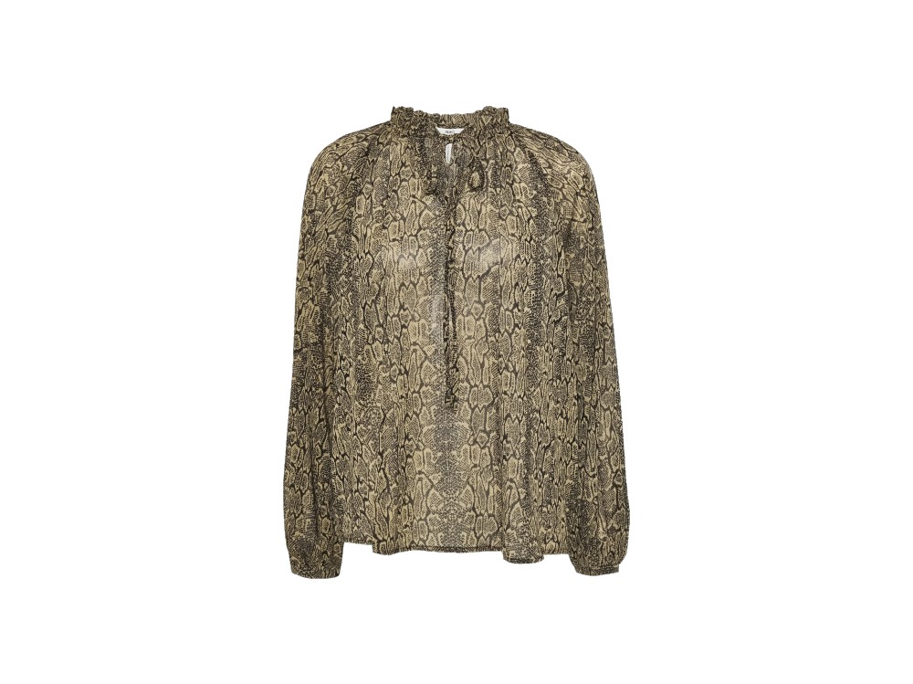 object su zalando blusa con maniche oversize stampa pitone