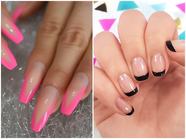 french manicure 2022 idee unghie nail art star cover mobile