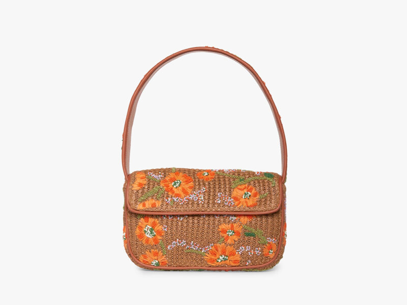 VALICLUD Borsa In Rattan Intrecciato E Paglia – Modello Con Perle E Fiocco In Nastro – Perfetta Per L'Estate E La Spiaggia