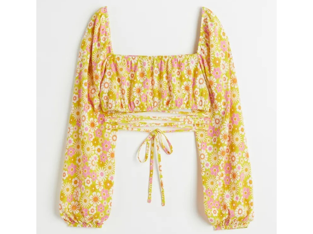 Top manica lunga floreale ok – H&M
