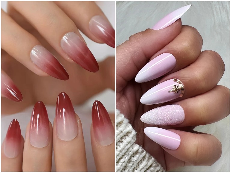 unghie baby boomer colorate nail art sfumata cover mobile