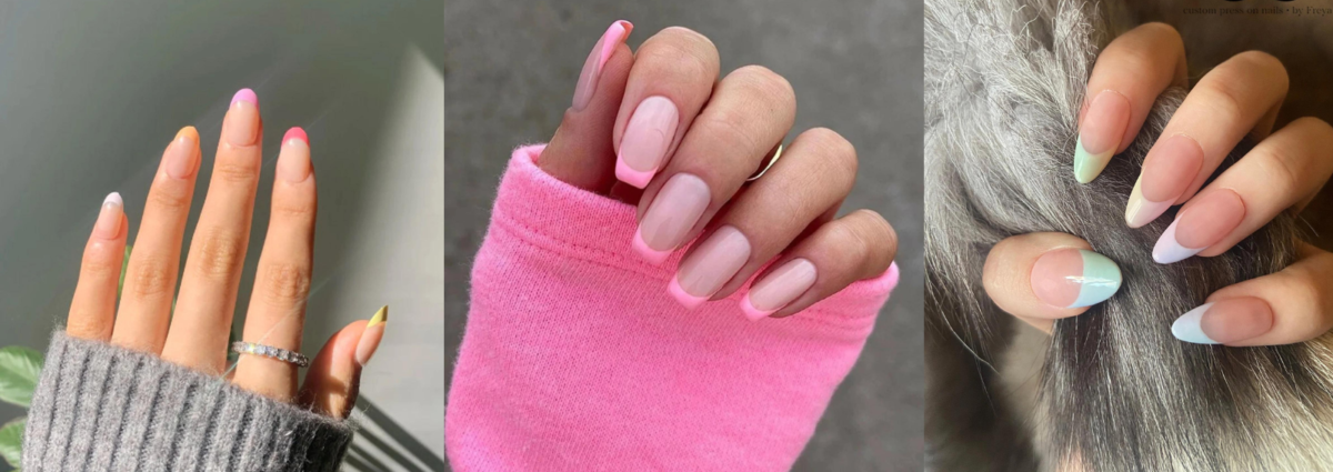 Colorfull french nails-1