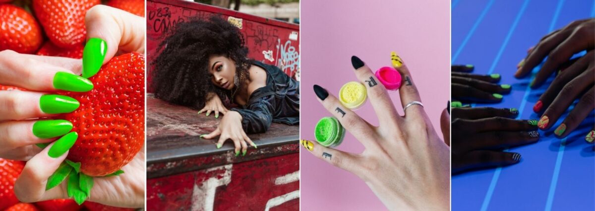 cover unghie verdi fluo