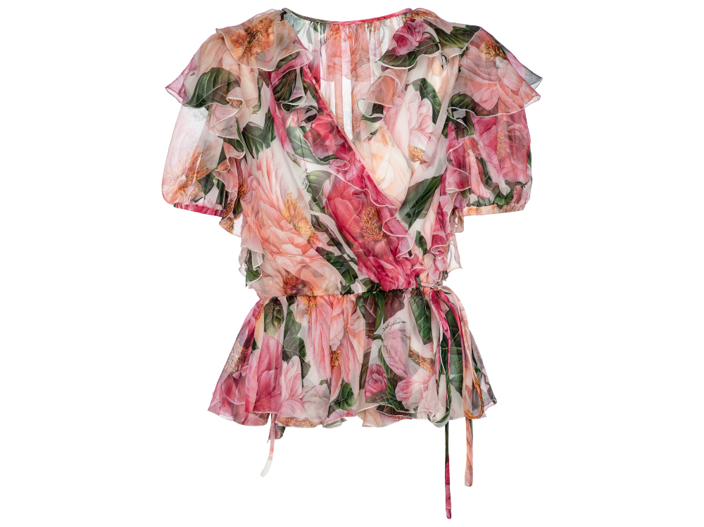 dolce&gabbana su mytheresa blusa stampa floreale