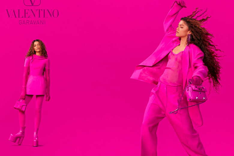 Zendaya e l’universo Pink PP nella nuova campagna di Valentino