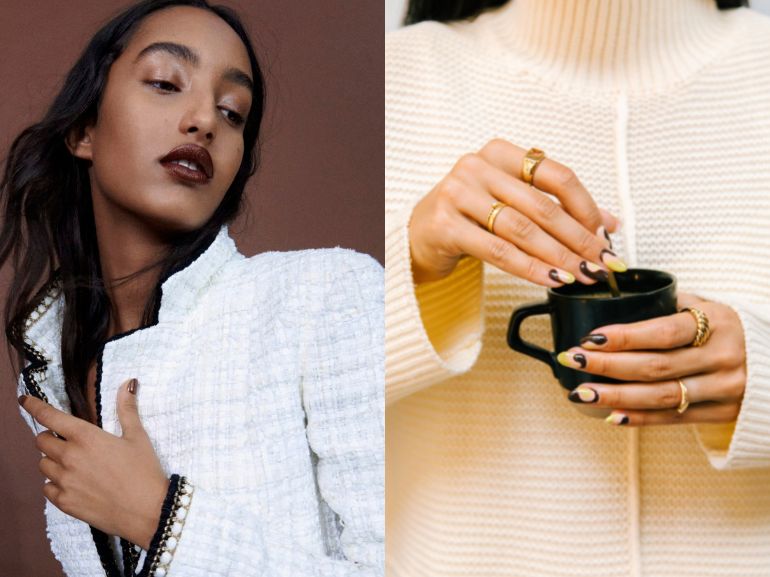 mobile unghie cioccolato