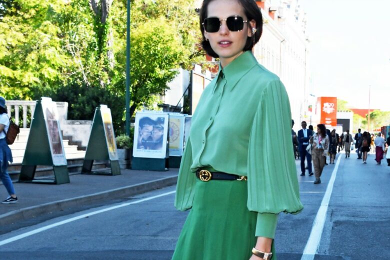 Sara Serraiocco e quel look total green di Gucci che conferma il verde come uno dei colori must-have dell’autunno!