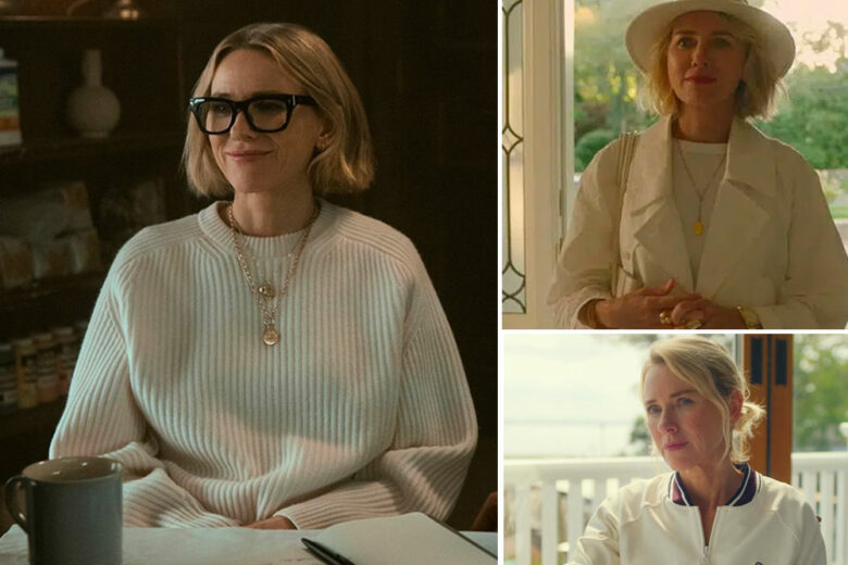 Total white e super chic: abbiamo perso la testa per il guardaroba di Naomi Watts in The Watcher