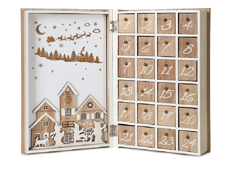 calendario avvento legno