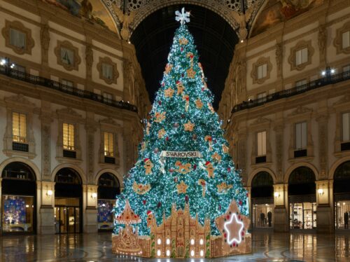 L'albero di Natale firmato Swarovski in Galleria Vittorio Emanuele