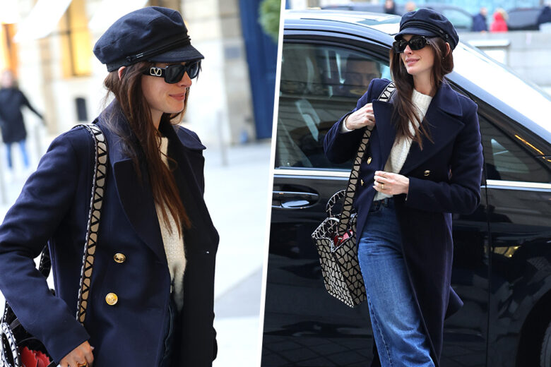 Il look di Anne Hathaway è la nostra “fashion uniform” preferita (da sfoggiare per tutta la  primavera!)