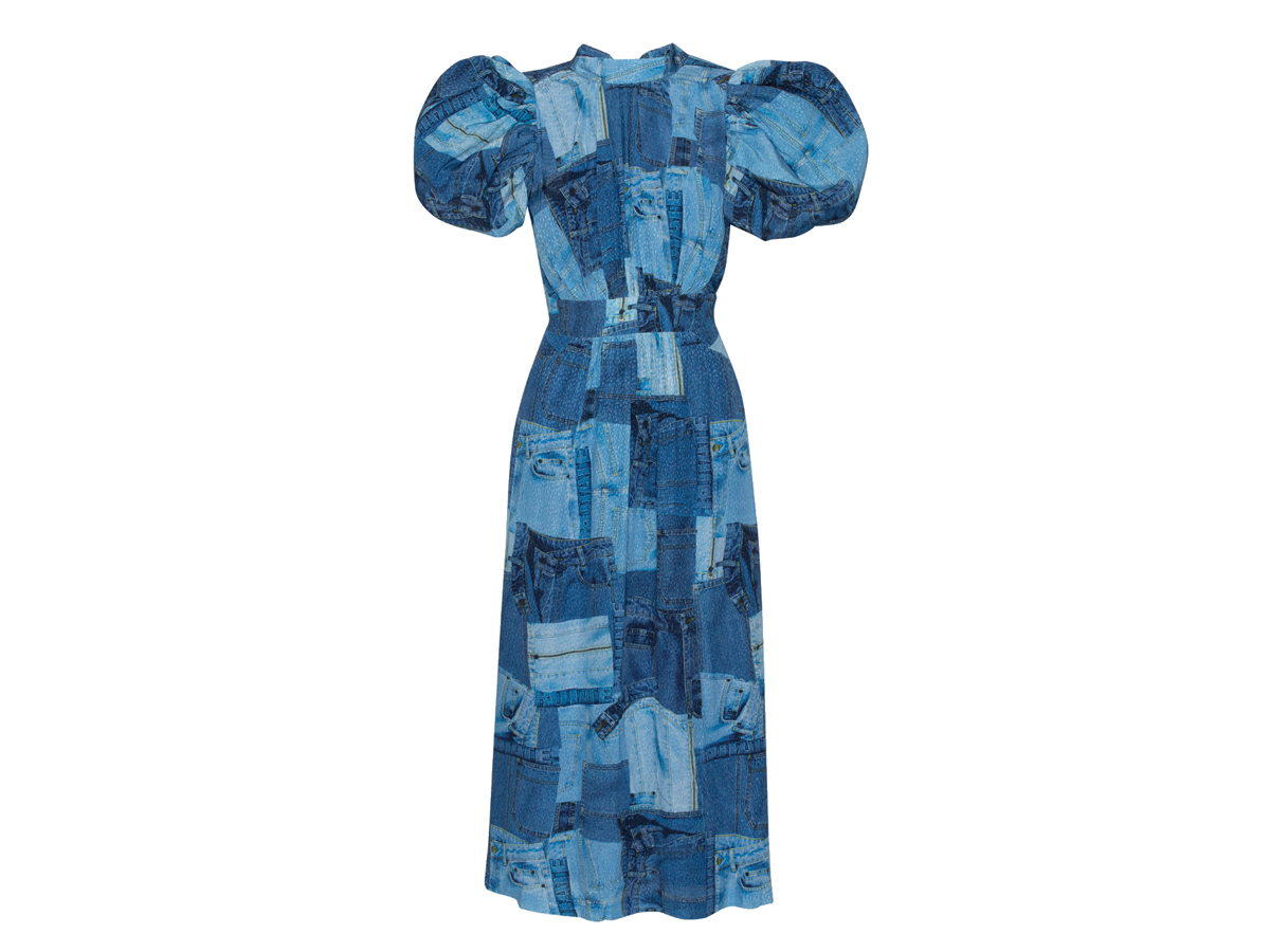 ROTATE-Fine–Jacquard-Puffy-Dress-Denim-Print-RT2482-(1)