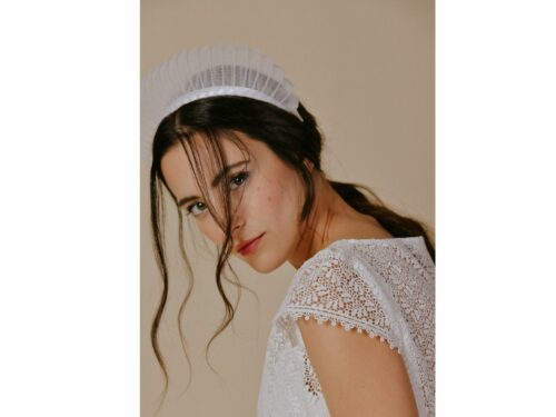 Cerchietto Annodato In Seersucker A Righe – Fascia Per Capelli Larga Imbottita – Accessorio Moda Estate/Primavera Per Donne E Ragazze - 2