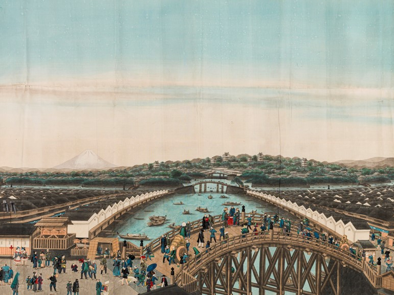 Mostra Giappone Buonconsiglio Anonimo-Paesaggio-giapponese-1864-1865