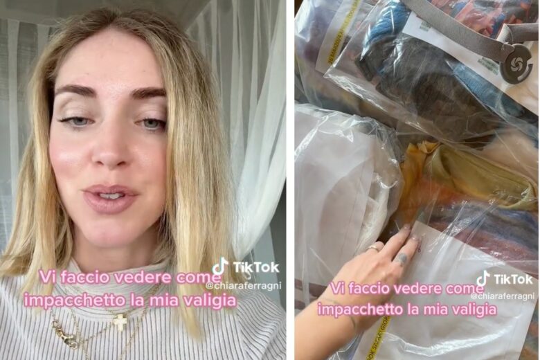 Come fare la valigia: i tricks suggeriti da Chiara Ferragni su TikTok