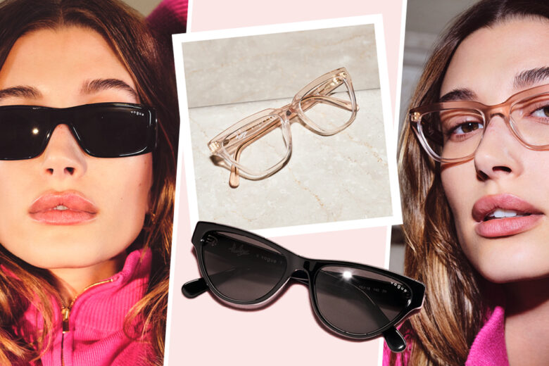 Hailey Bieber firma la sua terza collezione per Vogue Eyewear
