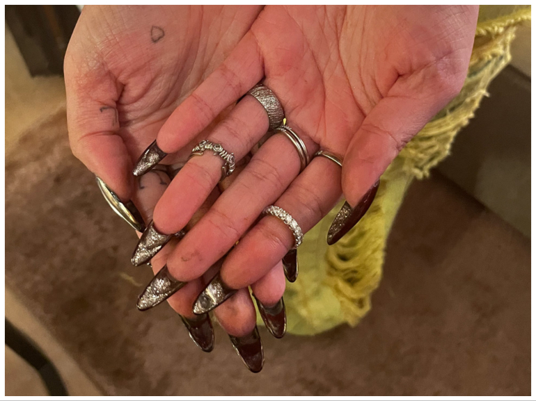 reverse manicure filp nails unghie doppie nail art cover mobile