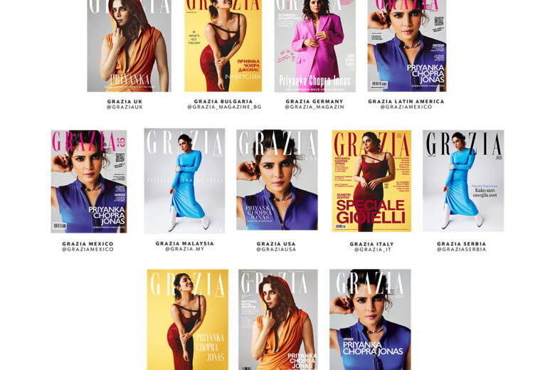 Grazia lancia un nuovo progetto globale con Priyanka Chopra Jonas protagonista di copertina di 13 edizioni internazionali