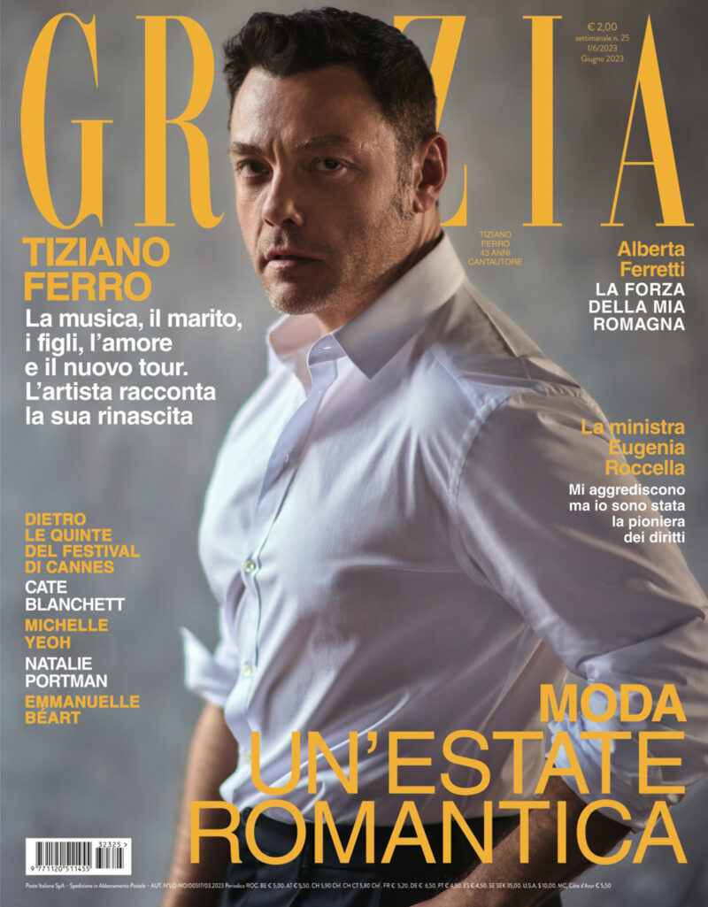 Grazia è in edicola con Tiziano Ferro