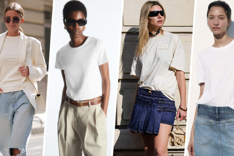 4 idee su come abbinare la t-shirt bianca quest’estate