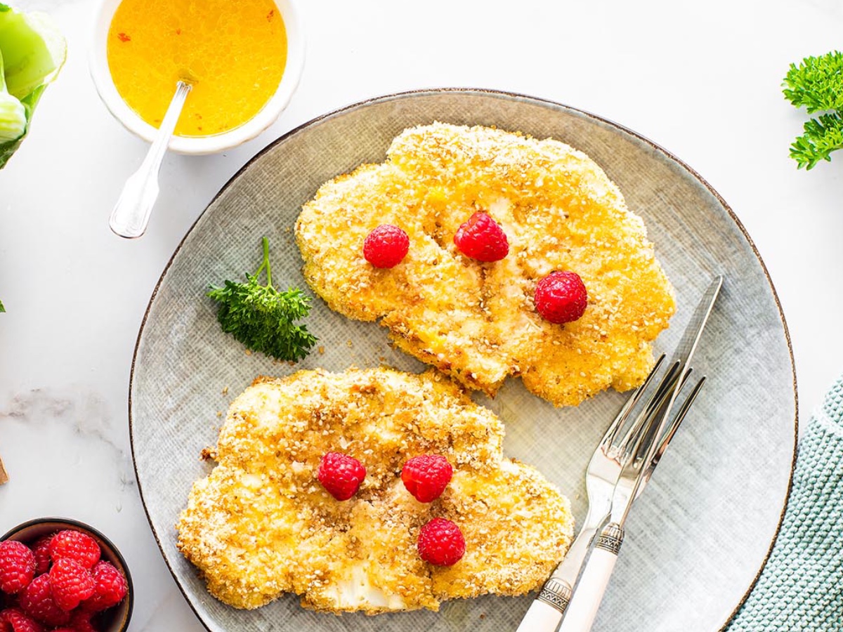 Bistecca di cavolfiore al forno