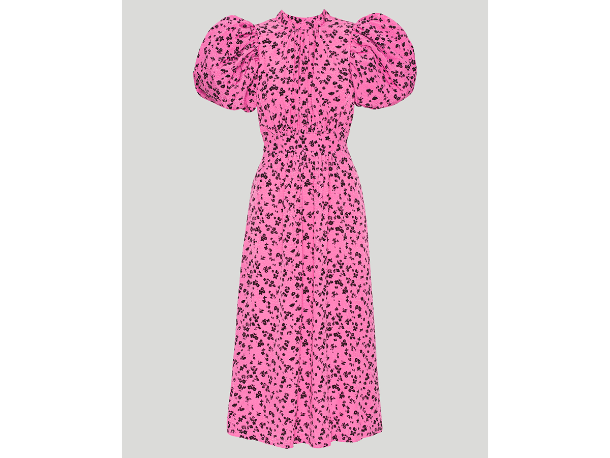 ROTATE-Fine-Jacquard-Puffy-Dress-Super-Pink-Print-RT2481-(1)
